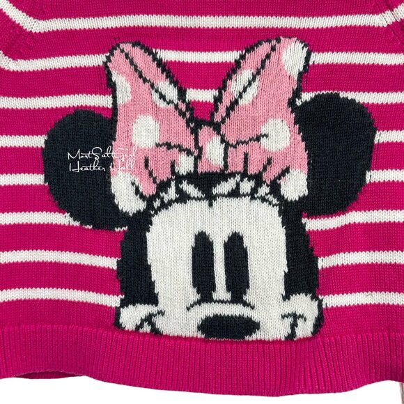 Disney Baby Gap Minnie Mouse Striped Cotton Knit Sweater 18-24 Months - Picture 2 of 4
